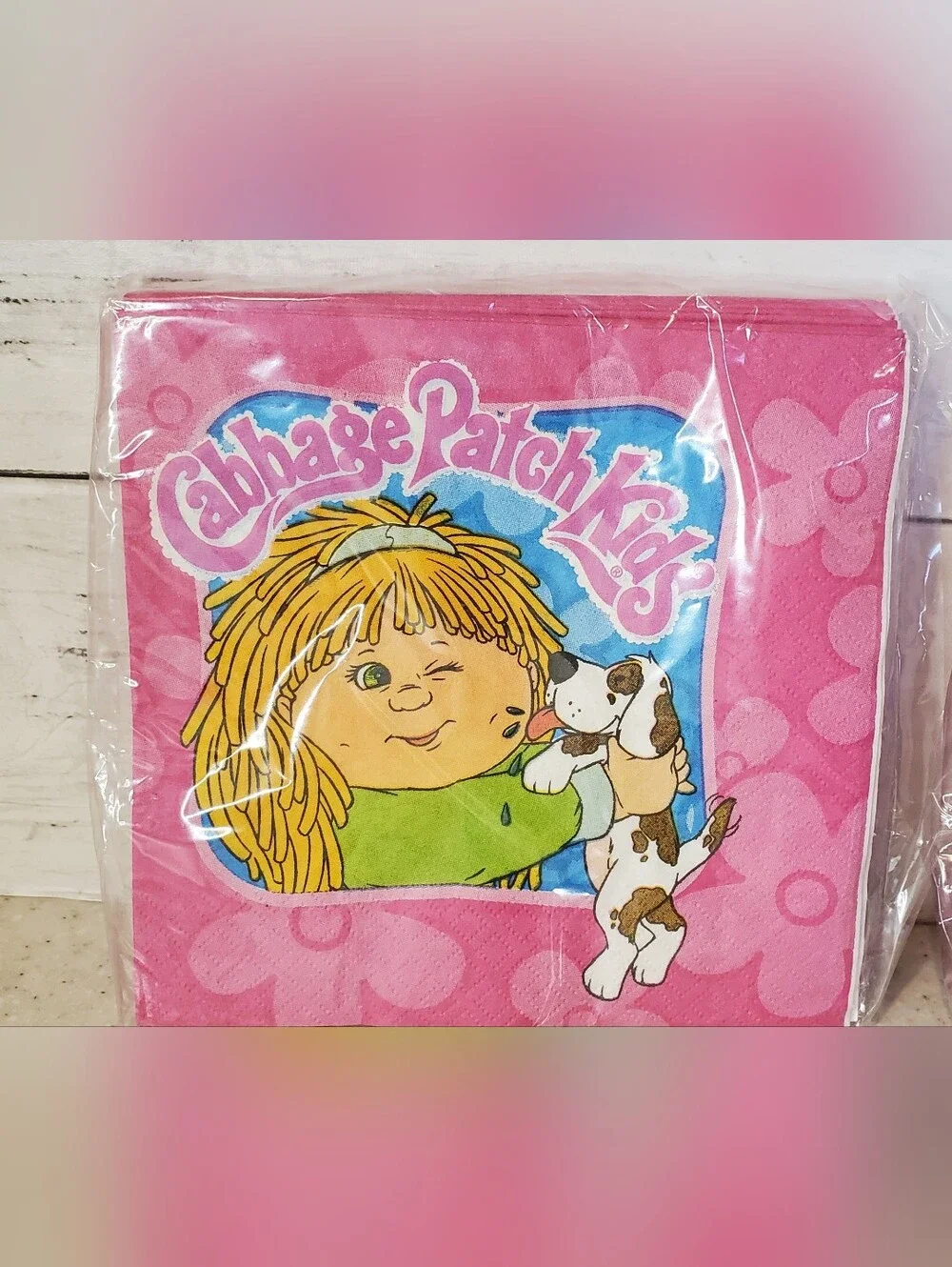 Vintage Cabbage Patch Kids Beverage Napkins Lot 2 Packs 32 Count DesignWare NOS